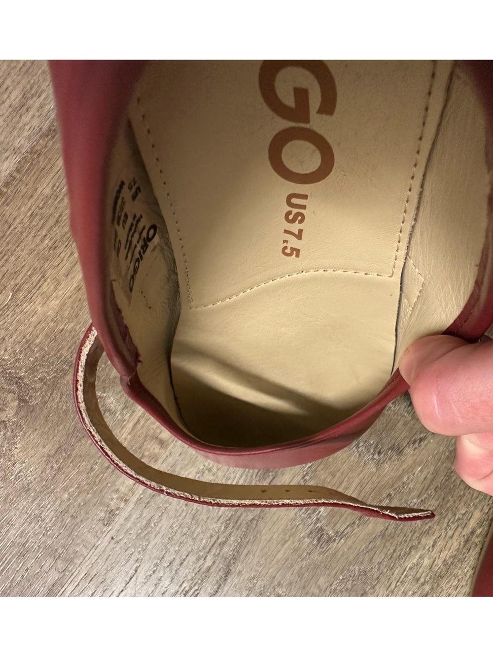 Origo Mary Jane Barefoot Flats in Red - Picture 5 of 6